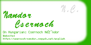 nandor csernoch business card